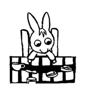 coloriage trotro passe a table